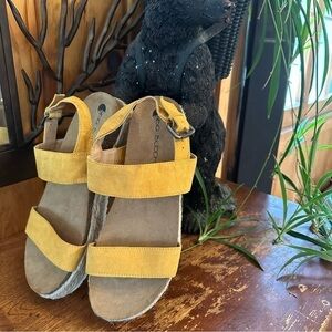 Big Buddha Mustard Jute Platform Sandal 8